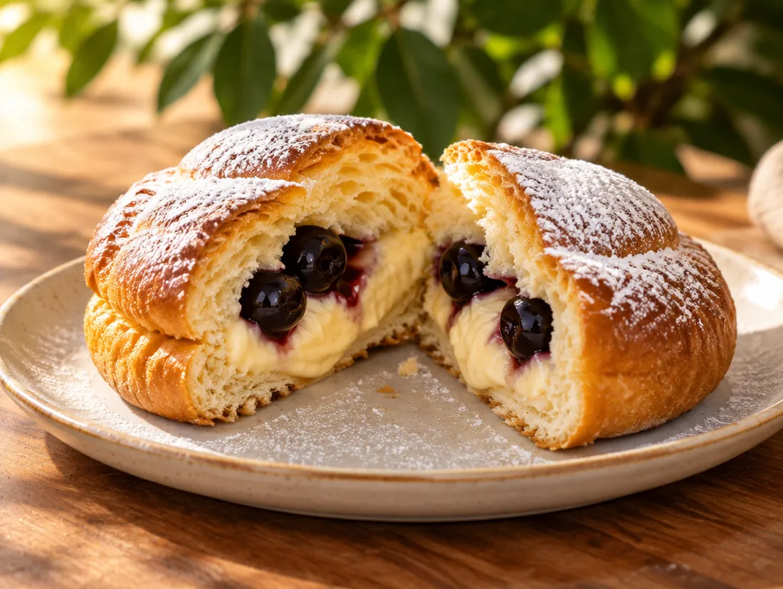 Polacca con crema e amarena
